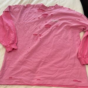 Balenciaga pink t shirt with Logo